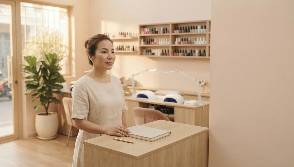 Mở tiệm nail cần gì: checklist chép là dùng